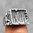 City Carving Ring Stainless Steel Minimal