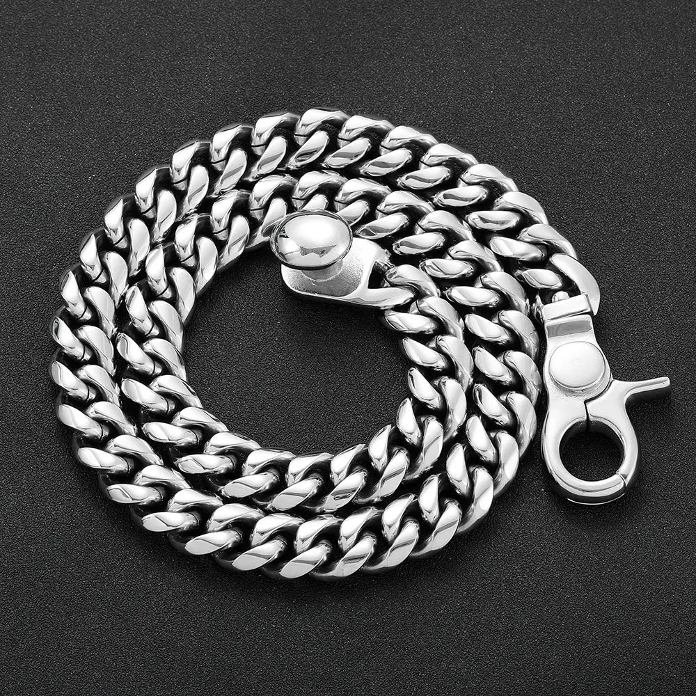 Stainless Steel Cuban Chain Necklace Miami