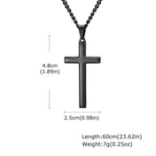 Cross Two-tone Chain Collar — Stainless Steel