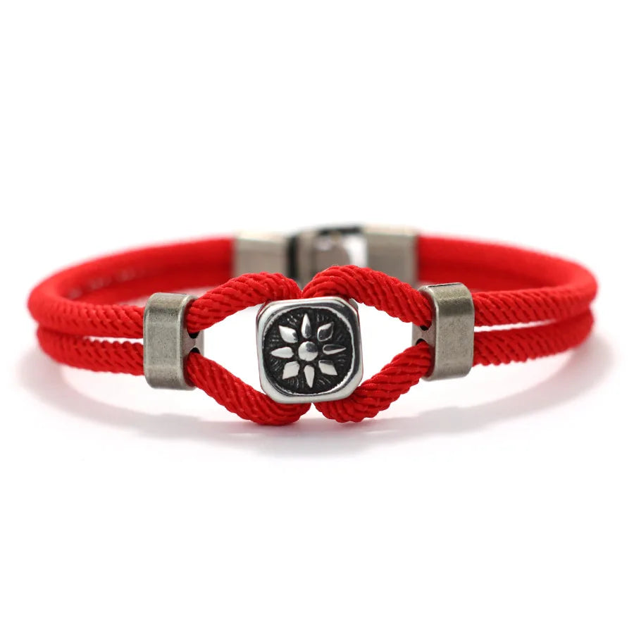 Nautical Surf Rope Bracelet — Adjustable Wrap Cord