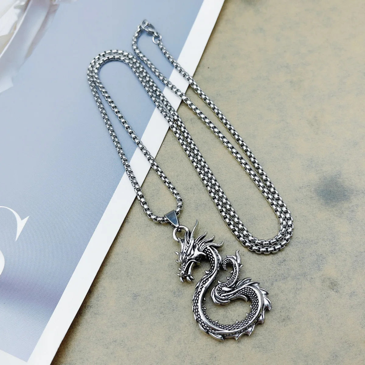Dragon Steel Pendant Chinese Style Versatile