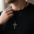 Gold Cross Jesus Pendant Necklace Titanium Steel