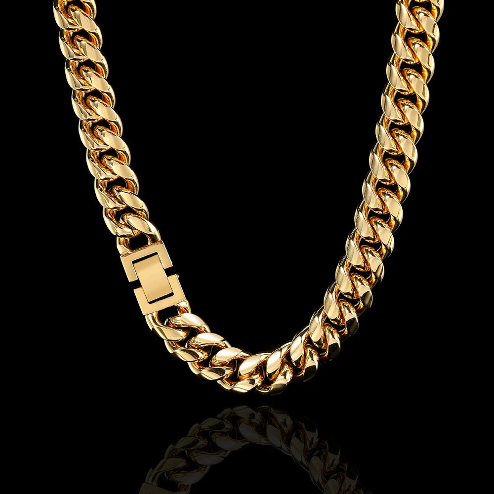 Stainless Steel Cuban Chain Necklace Miami