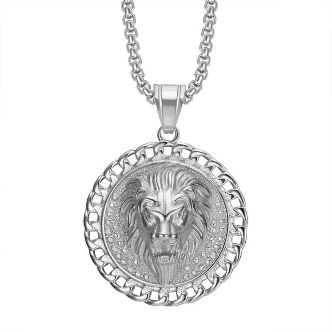 Iced Out Lion Gold Pendant Necklace