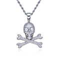 Iced Out Skull Pendant — 925 Silver