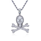 Iced Out Skull Pendant — 925 Silver