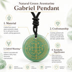 Iced Out Archangel Gabriel Pendant Necklace 30mm