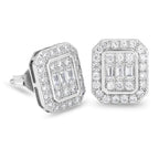 Iced Out Zircon Stud Earrings — Gold