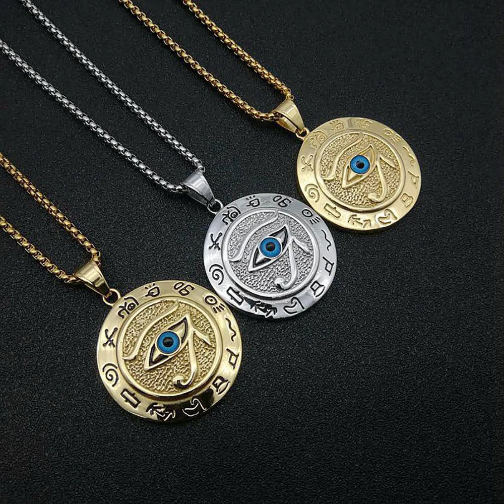 Eye of Horus Stainless Steel Pendant Necklace