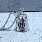 Moto Bell Steel Pendant Retro Skeleton Palm Middle