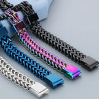 Waterproof Bracelet for Men 316L Stainless Steel Double Layer Link Chain Men's Bracelets Jewelry Accessories His