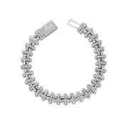 TOPGRILLZ Iced Out Cross Chain Bracelets Full Cubic Zirconia Charm Solid Back Copper Anklets With Box Clasp Fashion