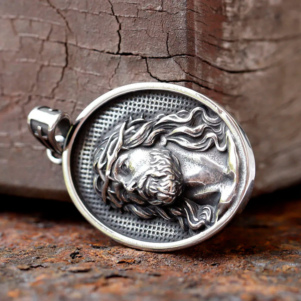 Jesus Cross Stainless Steel Pendant Necklace