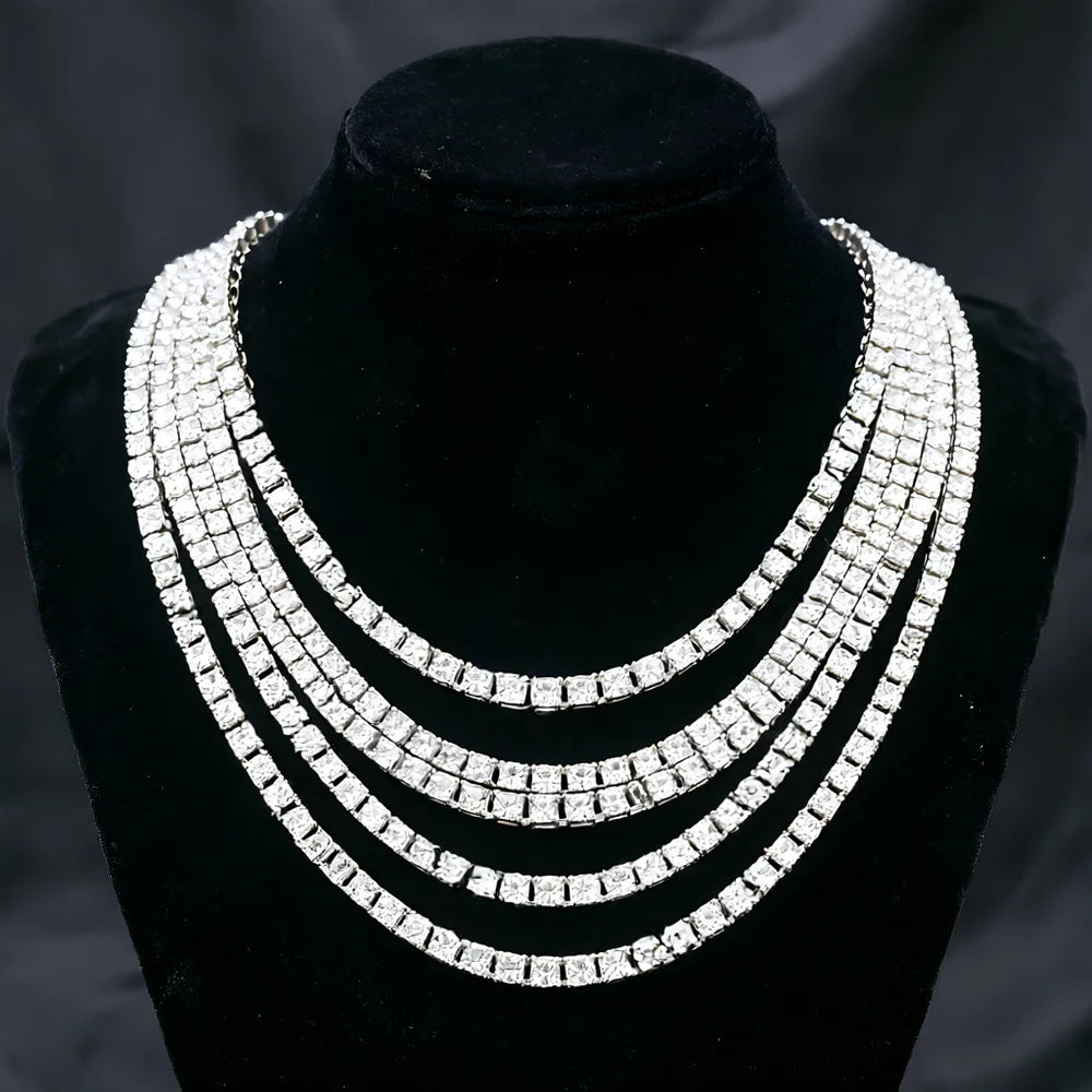 4mm Tennis Chain Necklace & Bracelet Set — Two-Tone