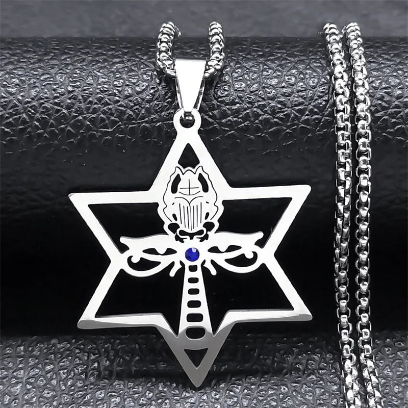 Hamsa Ankh Eye of Horus Pendant Necklace