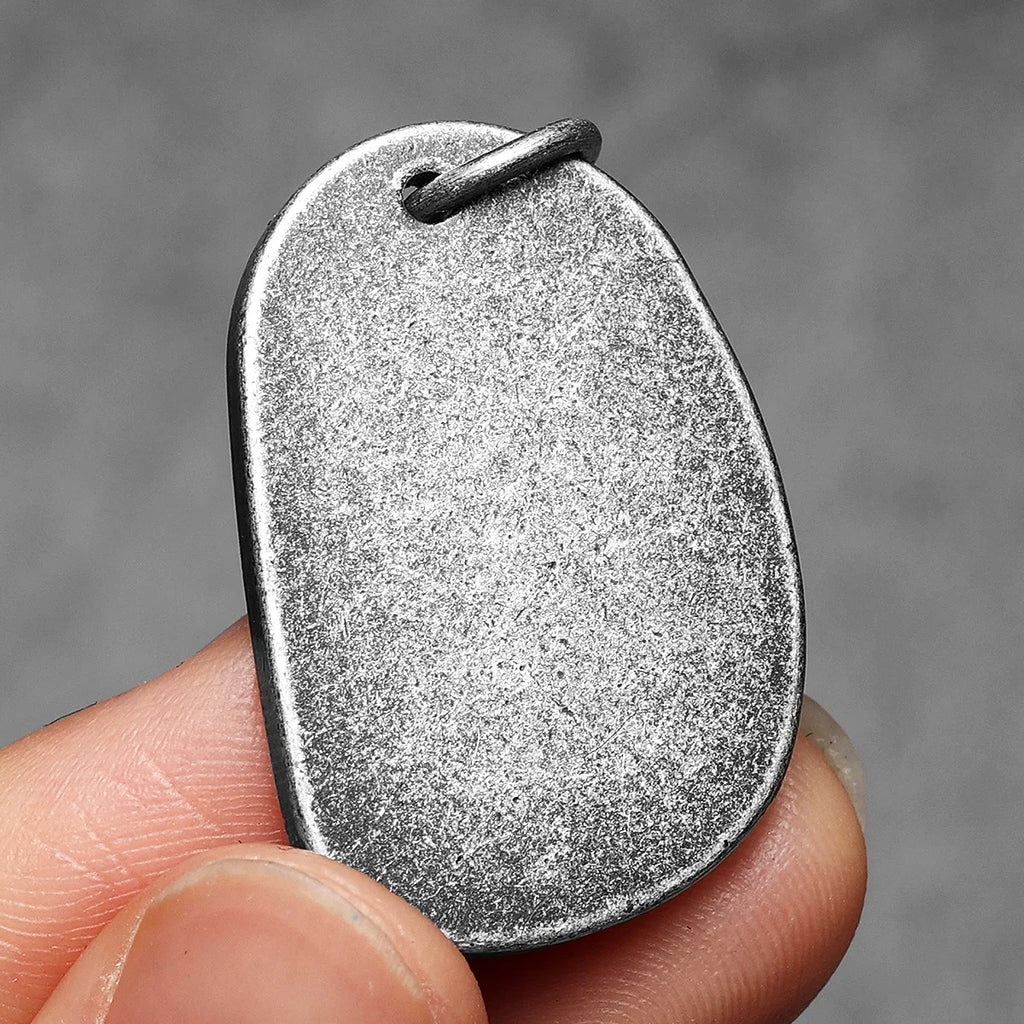 Lightning Pray Tag Pendant — Stainless Steel