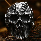 Men Vintage Hip Hop Rings Biker Party Halloween Jewelry Gift New Men Gothic Punk Stainless Steel Skeleton Horror Skull