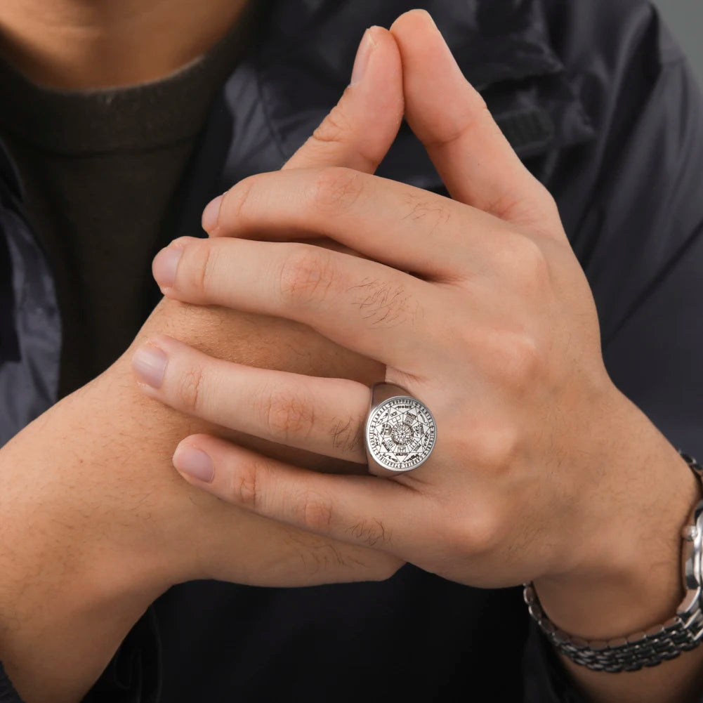 Seven Archangels Hexagram Signet Ring — Kabbalah