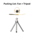 Portable Ceiling Fan, 4 Speeds, LED Display, 3-Level Night Light, 1-8H Timer, 3600mAh, Remote Control, Quiet USB Fan