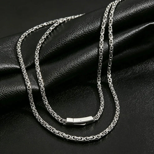 Byzantine Link Chain Necklace — Stainless Steel, 5mm