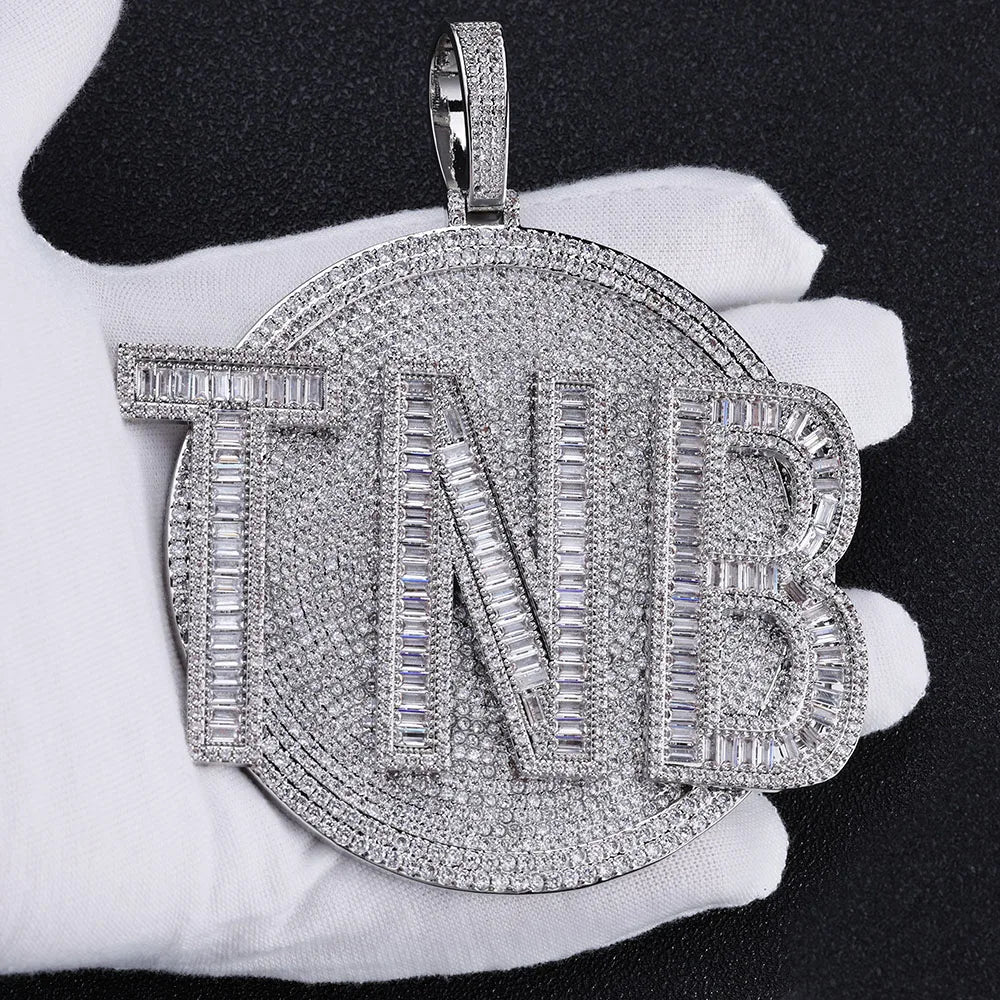 Iced Out Name Disc Pendant 80MM