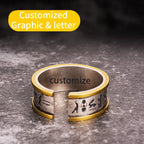 Anubis Symbol Obelisk Totem Ring for Men — Silver-Tone