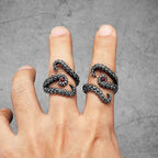 Octopus Ruby Ring — Stainless Steel
