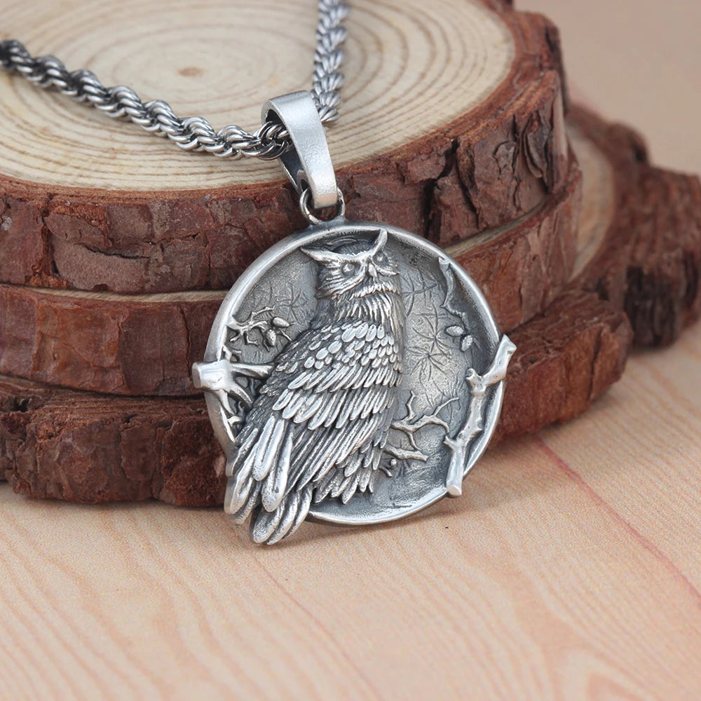Owl Mascot Pendant — 925 Silver