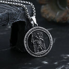 2024 New Fashion 316L Stainless Steel St Christopher Pendant Necklace For Man Women Boyfriend Gift