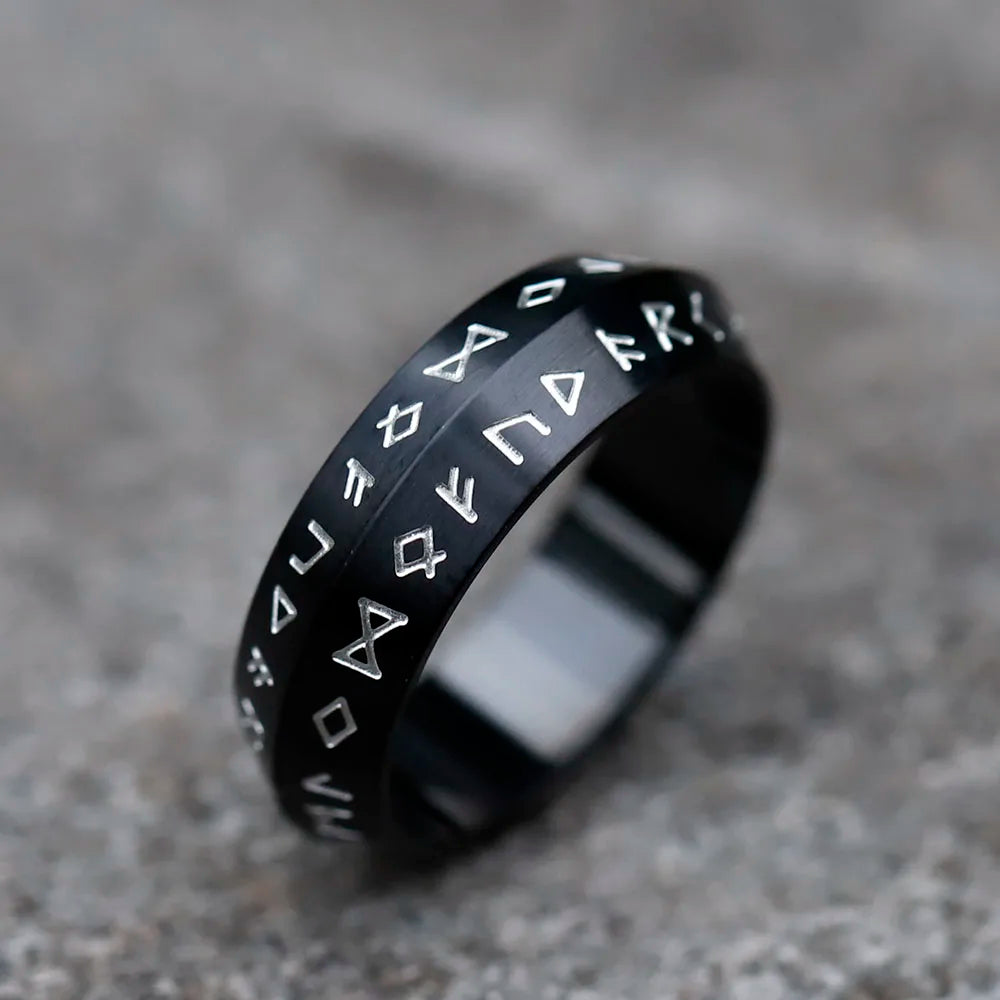Odin Viking Rune Amulet Ring — Stainless Steel
