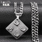 Heart Geometric Silver Pendant Love Pills Party