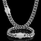 Black Cuban Bracelet Stainless Steel 12MM PVD