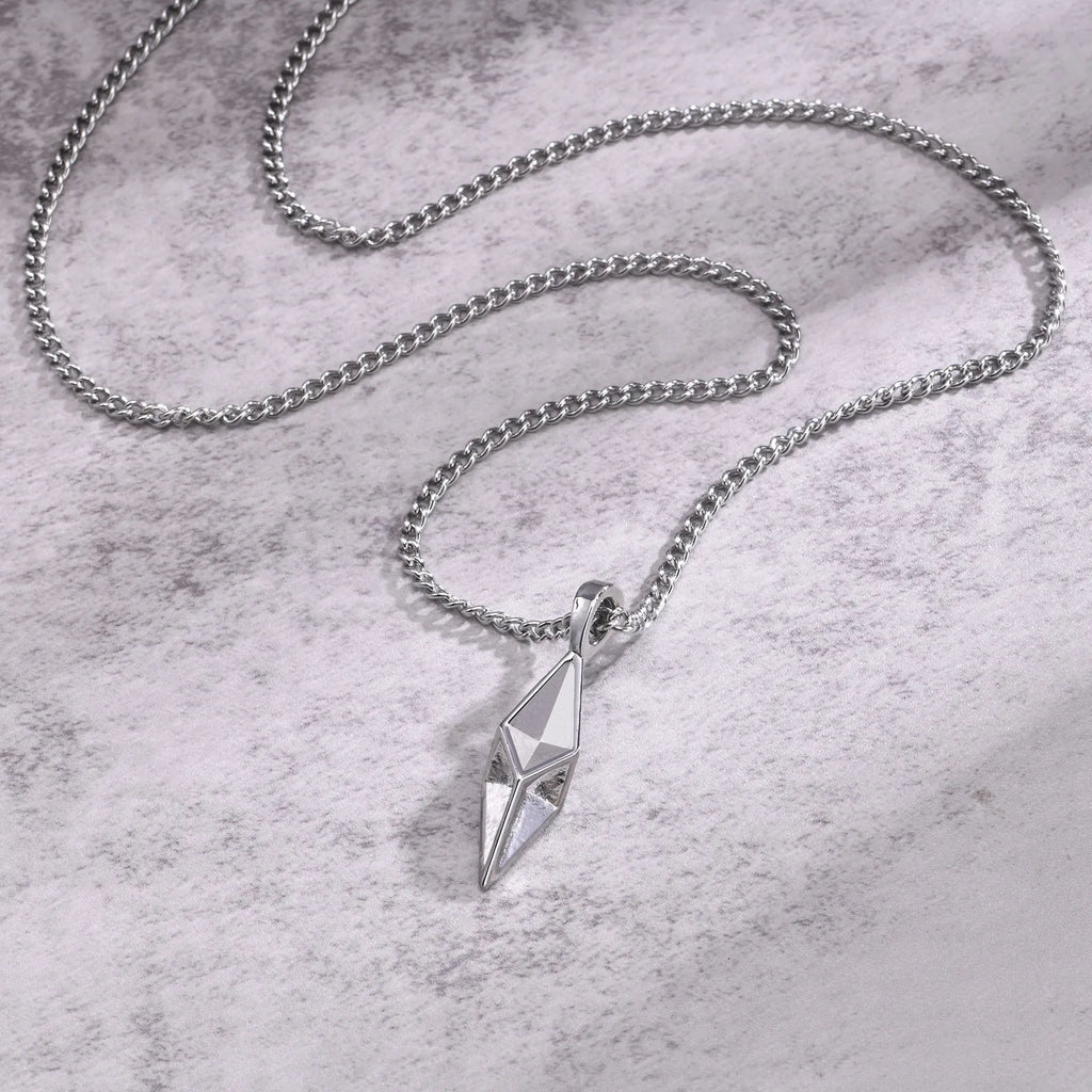Star 4-Pointed Pendant Necklace — Stainless Steel