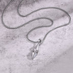 Star 4-Pointed Pendant Necklace — Stainless Steel