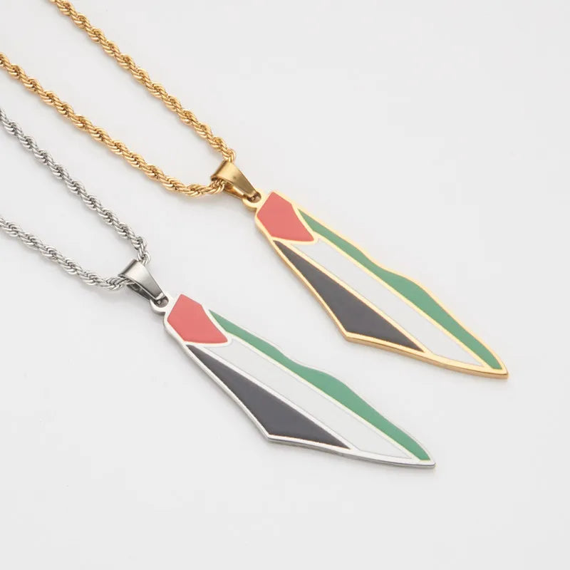 Palestine Flag Steel Pendant Series Palestinian