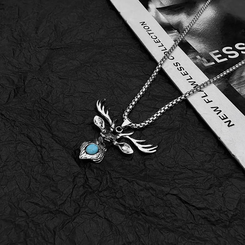 Steel Pendant Vintage Deer Head One You Japan