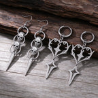 Gothic Skull Spike Heart Star Dangle Drop Earrings Halloween