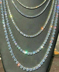 3MM 4MM 5MM 5A Cubic Zirconia CZ Tennis Chain Necklace High Quality Iced Out Bling Hip Hop Men Boy Classic Basic Chains