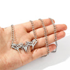 Thorns Bat Pendant Necklace — Stainless Steel