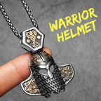 Viking Helmet Pendant Necklace — Stainless Steel
