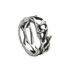Simple Hollow Crown Of Thorns Stainless Steel Ring Gothic Punk Design Inspired Ring For Men Women Biker Fashion Jewelry