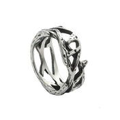 Simple Hollow Crown Of Thorns Stainless Steel Ring Gothic Punk Design Inspired Ring For Men Women Biker Fashion Jewelry