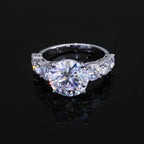 Silver 925 VVS Moissanite Ring 5CT Iced Out