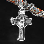 INRI Jesus Cross Religon Amulet Stainless Steel Men Women Necklaces Pendants Chain Punk Trendy Jewelry Creativity Gift