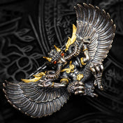 Silver Great Golden-Winged Bird Tibetan Style Men's and Women's Ethnic Style Amulet Decoration Necklace Pendant