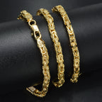 Dubai 18k Gold-Plated Men's and Women's Necklace Multi-Layer Woven Three-Dimensional Zirconia Hip-Hop Party Jewelry