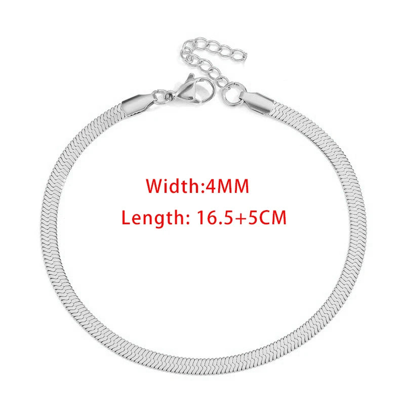 Rope Chain Bracelet 3-4mm — Stainless Steel