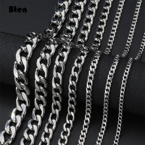 Chunky Cuban Link Stainless Steel Chain 3MM