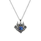 Antique Evil Eye Pendant Necklace For Women Men Creative Punk Hollow Star Colorful Eyeball Connect Choker Chain Jewelry