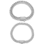 Iced Out Cuban Chain Necklace Stainless Steel 8MM